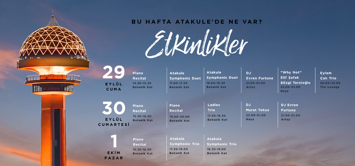 Atakule Haftalık Etkinlikleri