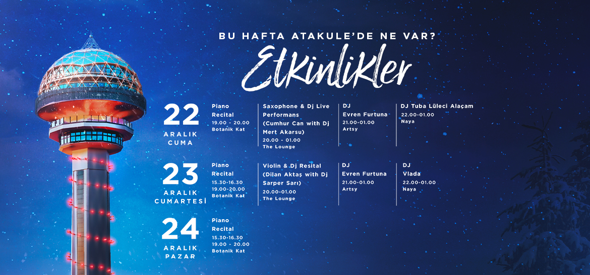 Atakule Haftalık Etkinlikler