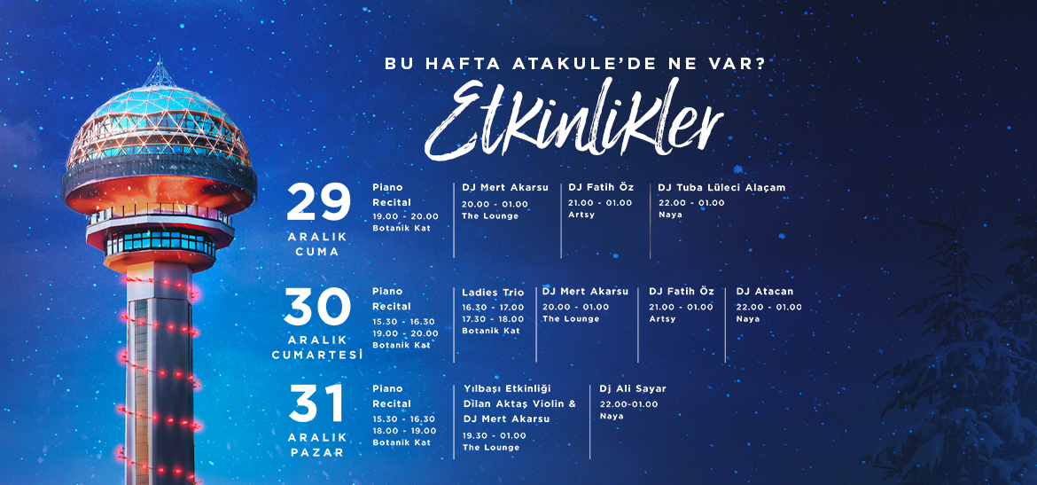 Atakule Haftalık Etkinlikleri